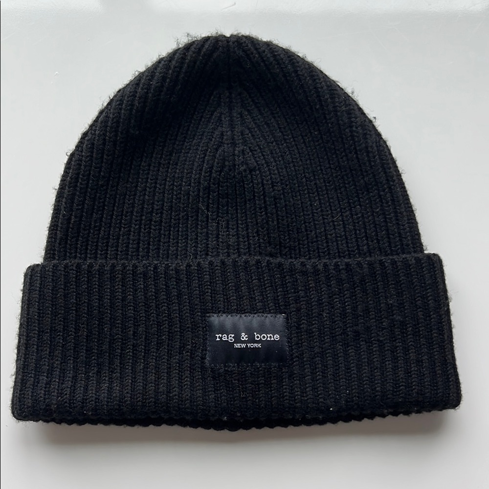 Rag & Bone Black Knit Beanie